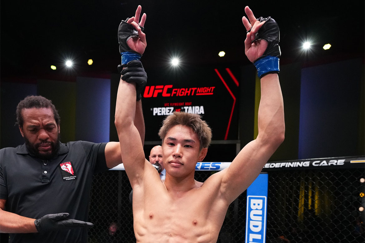 Tatsuro Taira estreou com vitória na luta principal do UFC Vegas 93 (Foto: UFC/Divulgação/Twitter)