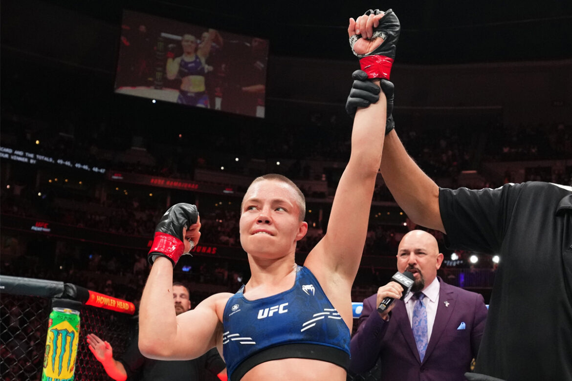 Rose Namajunas venceu na luta principal do UFC Denver (Foto: UFC/Divulgação/Twitter)