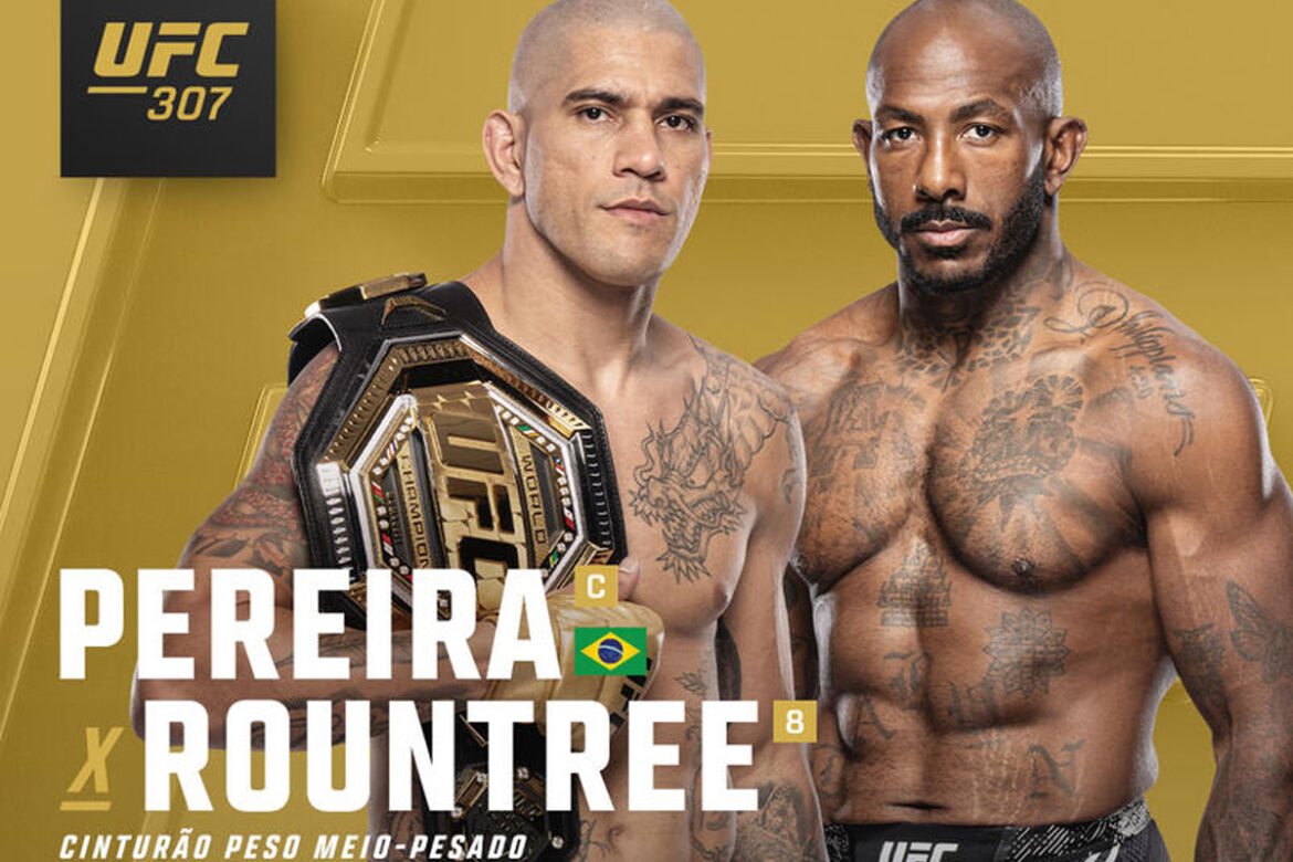 UFC 307: Alex Poatan vs. Khalil Rountree na luta principal (Foto: Divulgação/UFC)